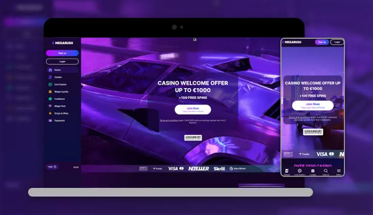MegaRush Casino App Screenshot